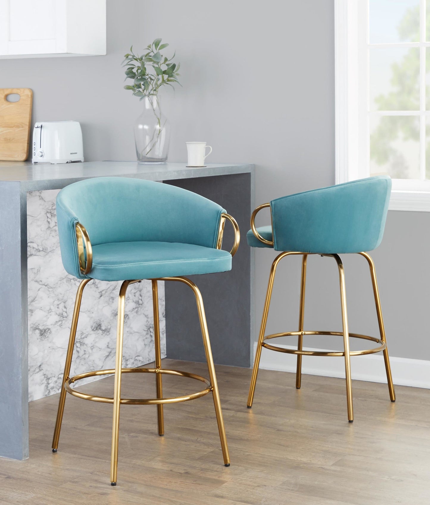 Majestic Office Furniture 26" Fixed-Height Counter Stool - Set of 2