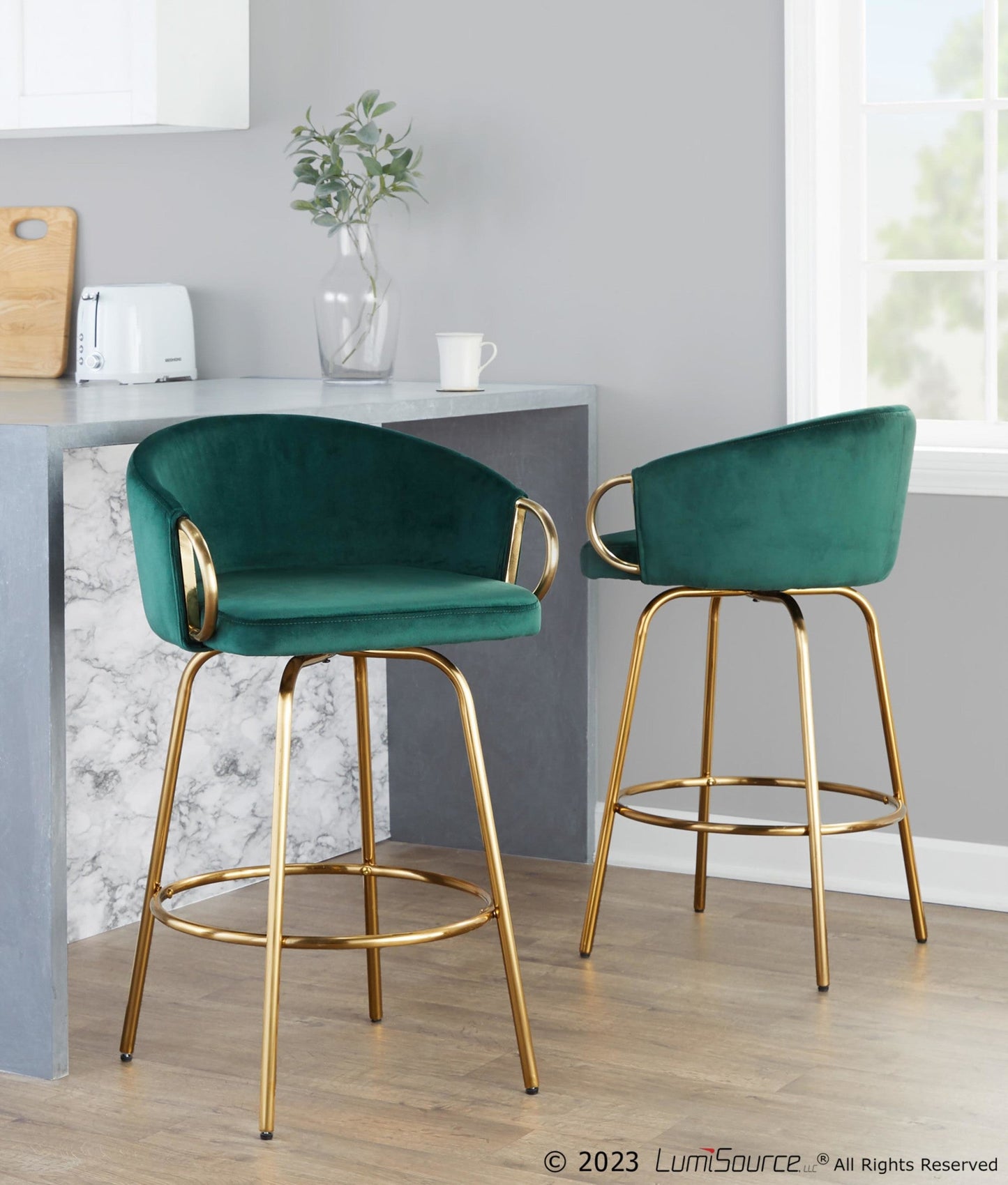 Majestic Office Furniture 26" Fixed-Height Counter Stool - Set of 2