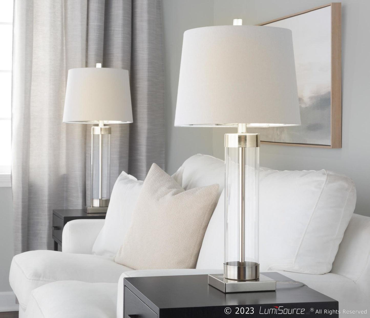 Lumisource Glacier 30" Glass Table Lamp - Set of 2