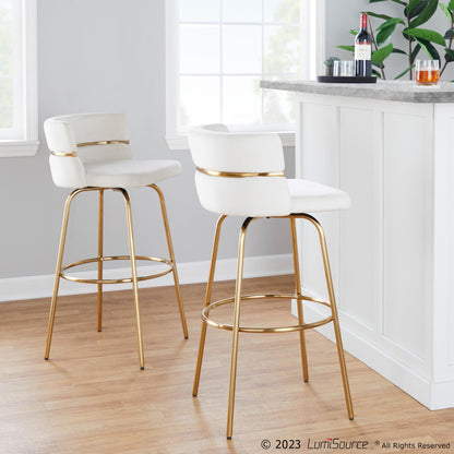 Majestic Office Furniture Claire 30" Fixed-Height Barstool - Set of 2