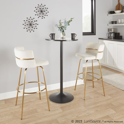 Majestic Office Furniture Claire 30" Fixed-Height Barstool - Set of 2