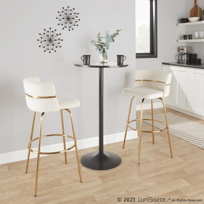 Majestic Office Furniture Claire 30" Fixed-Height Barstool - Set of 2