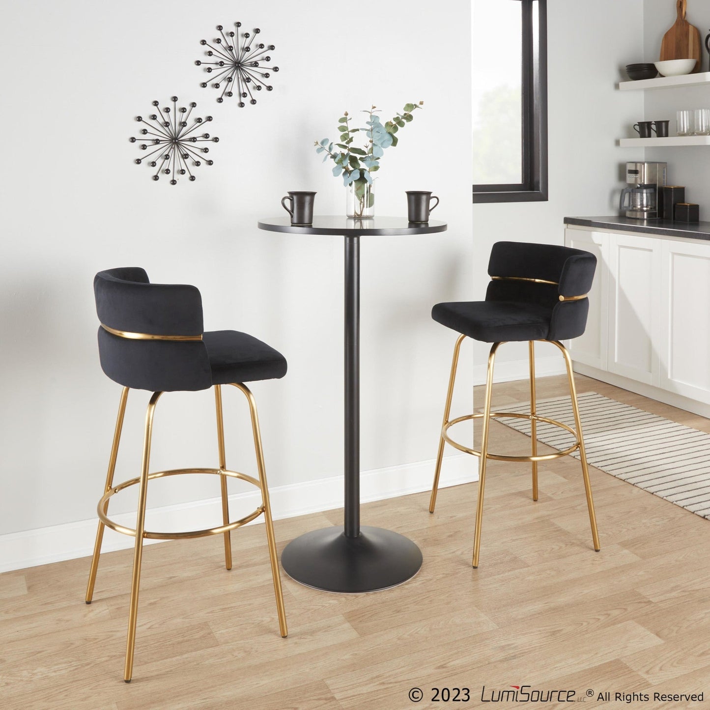 Majestic Office Furniture Claire 30" Fixed-Height Barstool - Set of 2