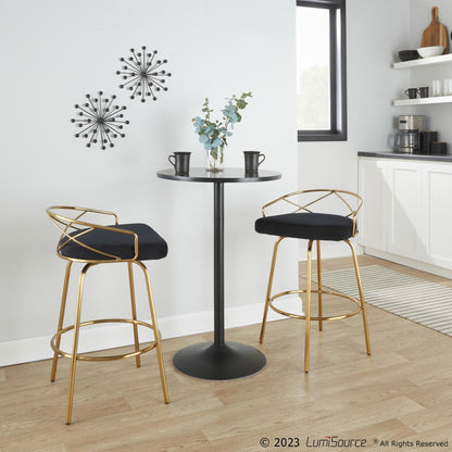 Majestic Office Furniture Glam 26" Fixed-Height Counter Stool - Set of 2