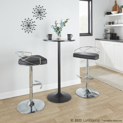 Majestic Office Furniture Glam Adjustable Barstool - Set of 2