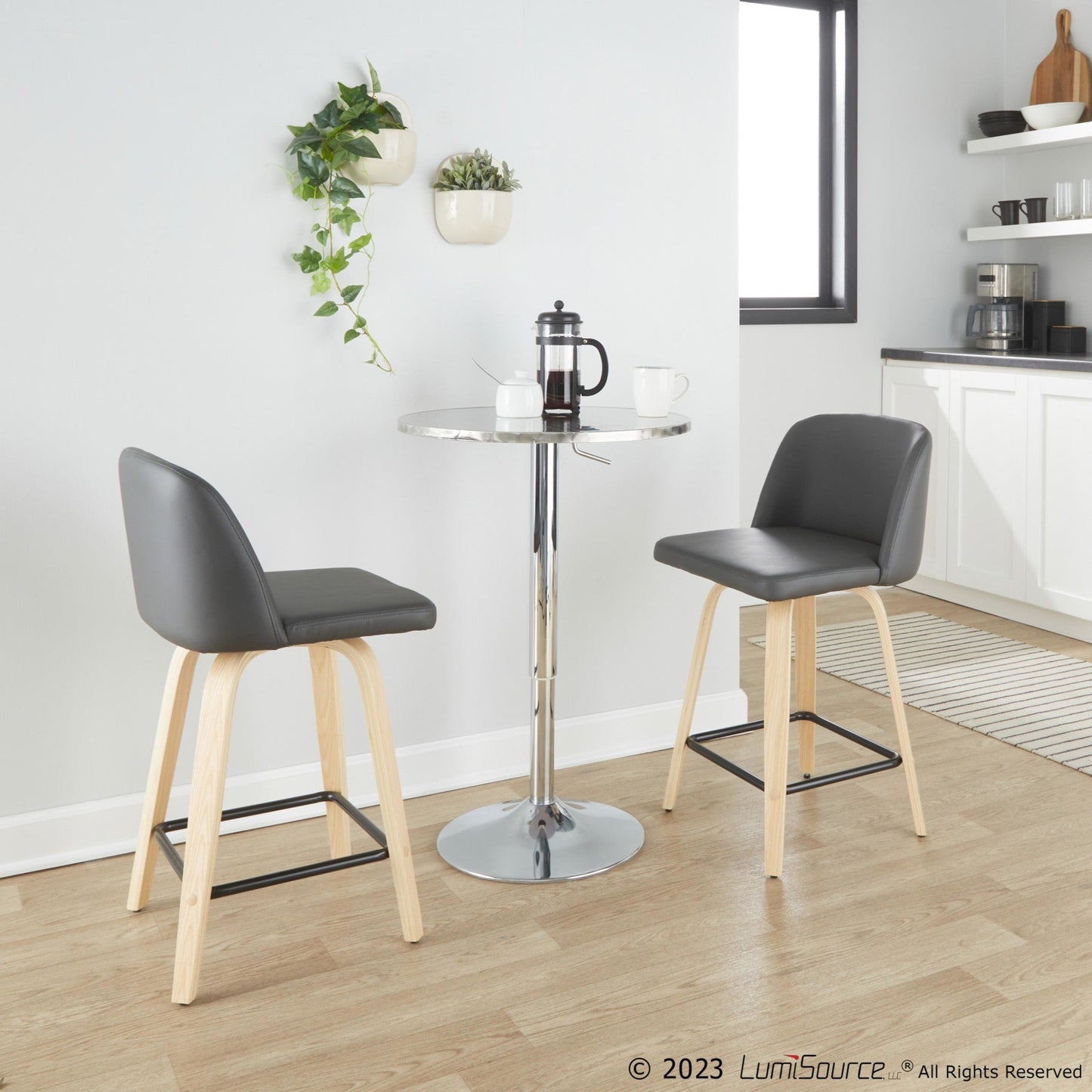 Majestic Office Furniture 24" Fixed-Height Counter Stool - Set of 2