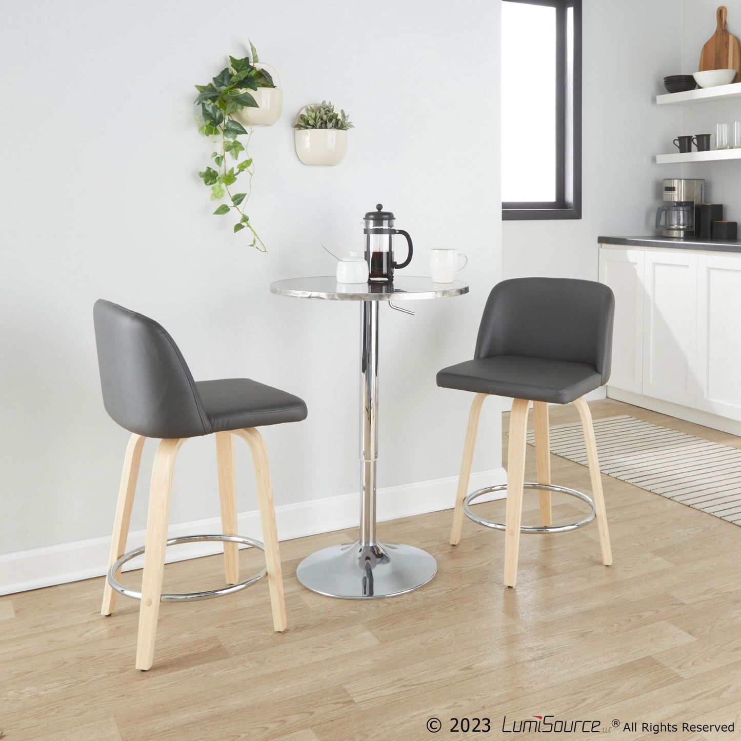 Majestic Office Furniture 24" Fixed-Height Counter Stool - Set of 2