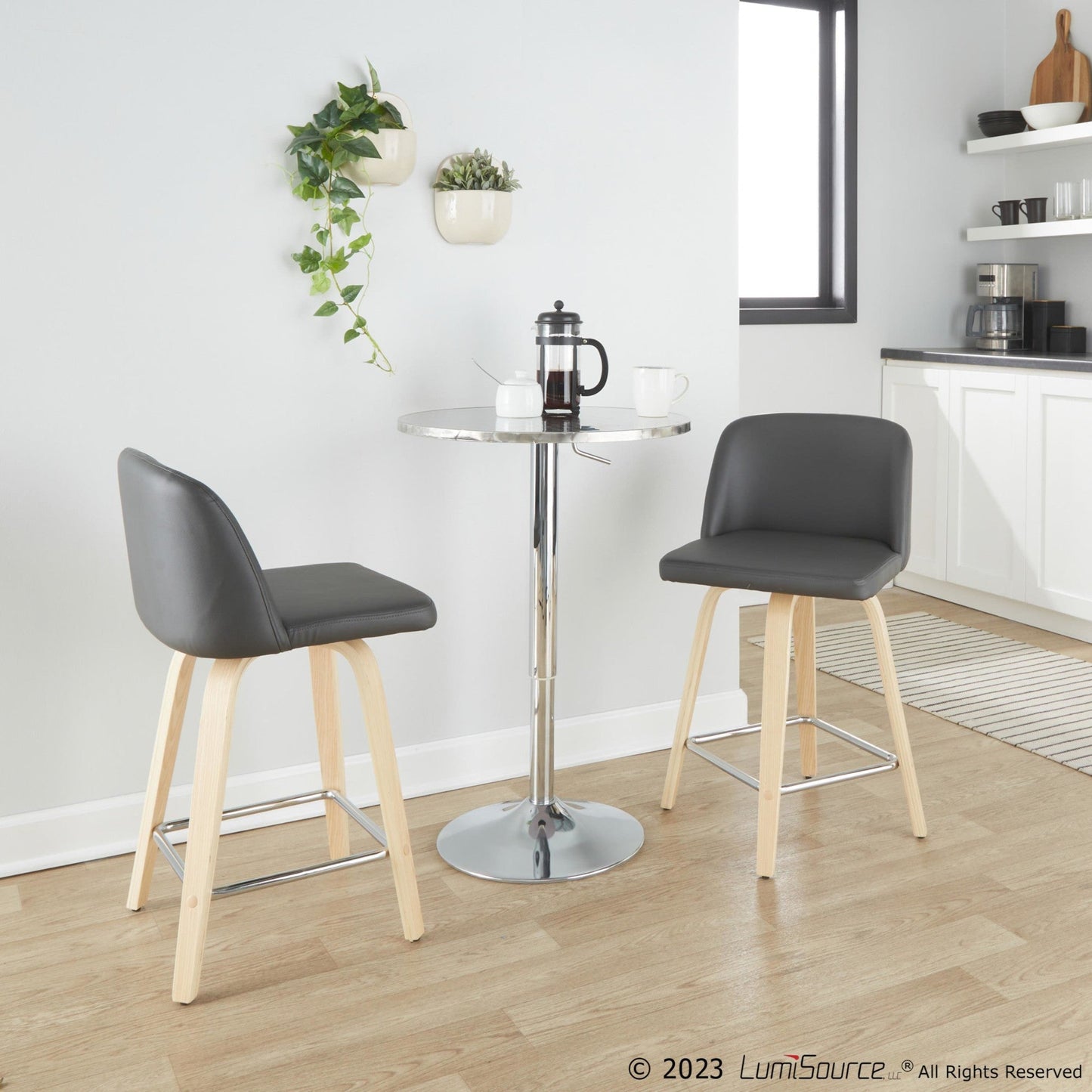Majestic Office Furniture 24" Fixed-Height Counter Stool - Set of 2