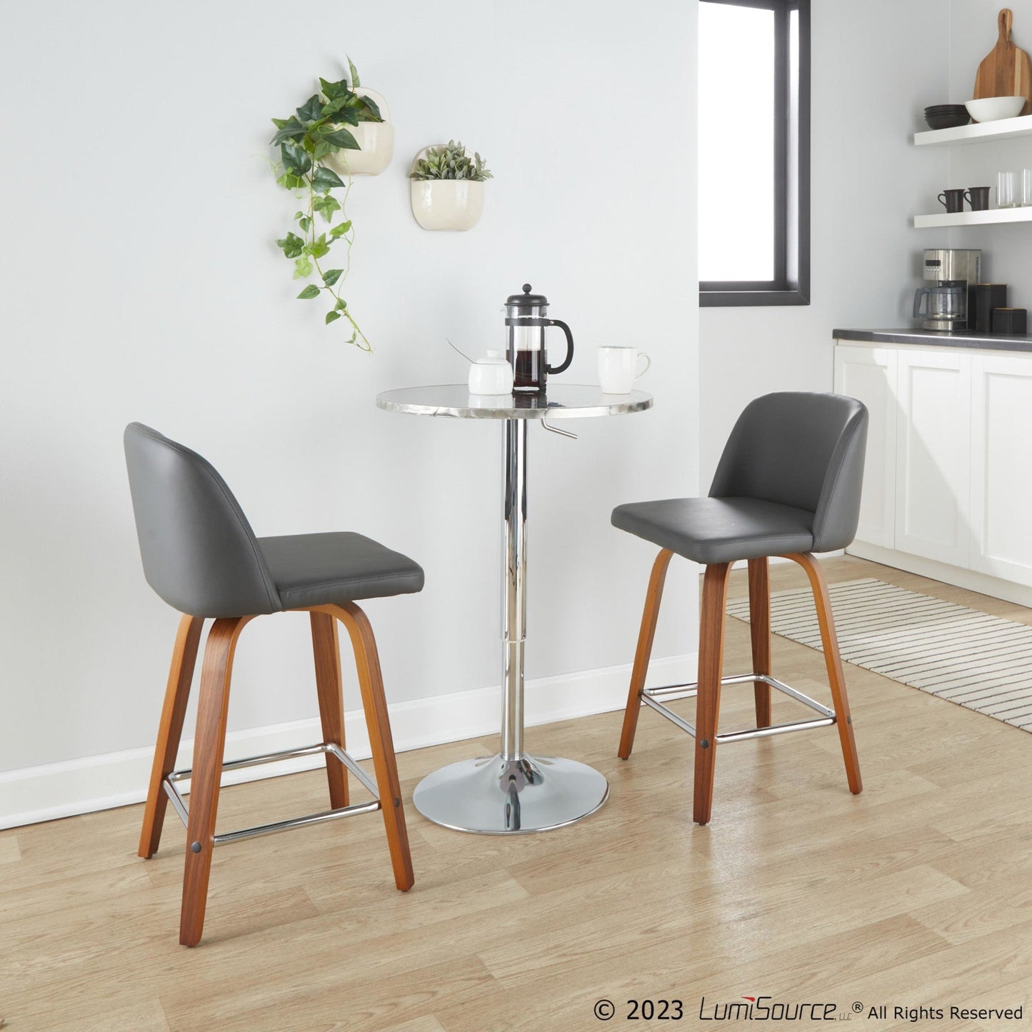 Majestic Office Furniture 24" Fixed-Height Counter Stool - Set of 2
