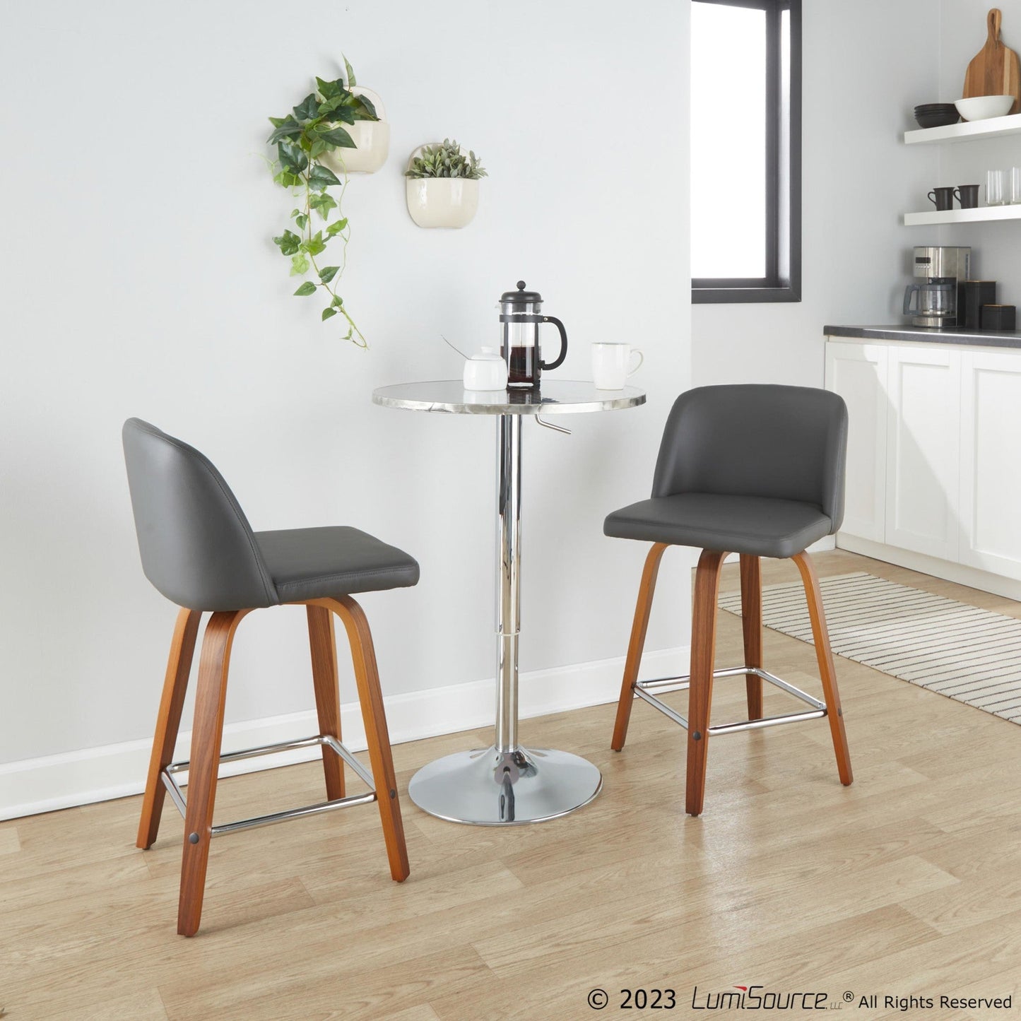 Majestic Office Furniture 24" Fixed-Height Counter Stool - Set of 2