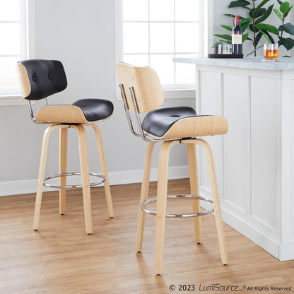 Majestic Office Furniture 30" Fixed-Height Barstool - Set of 2