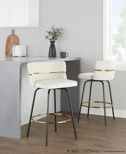 Majestic Office Furniture Claire 26" Fixed-Height Counter Stool - Set of 2