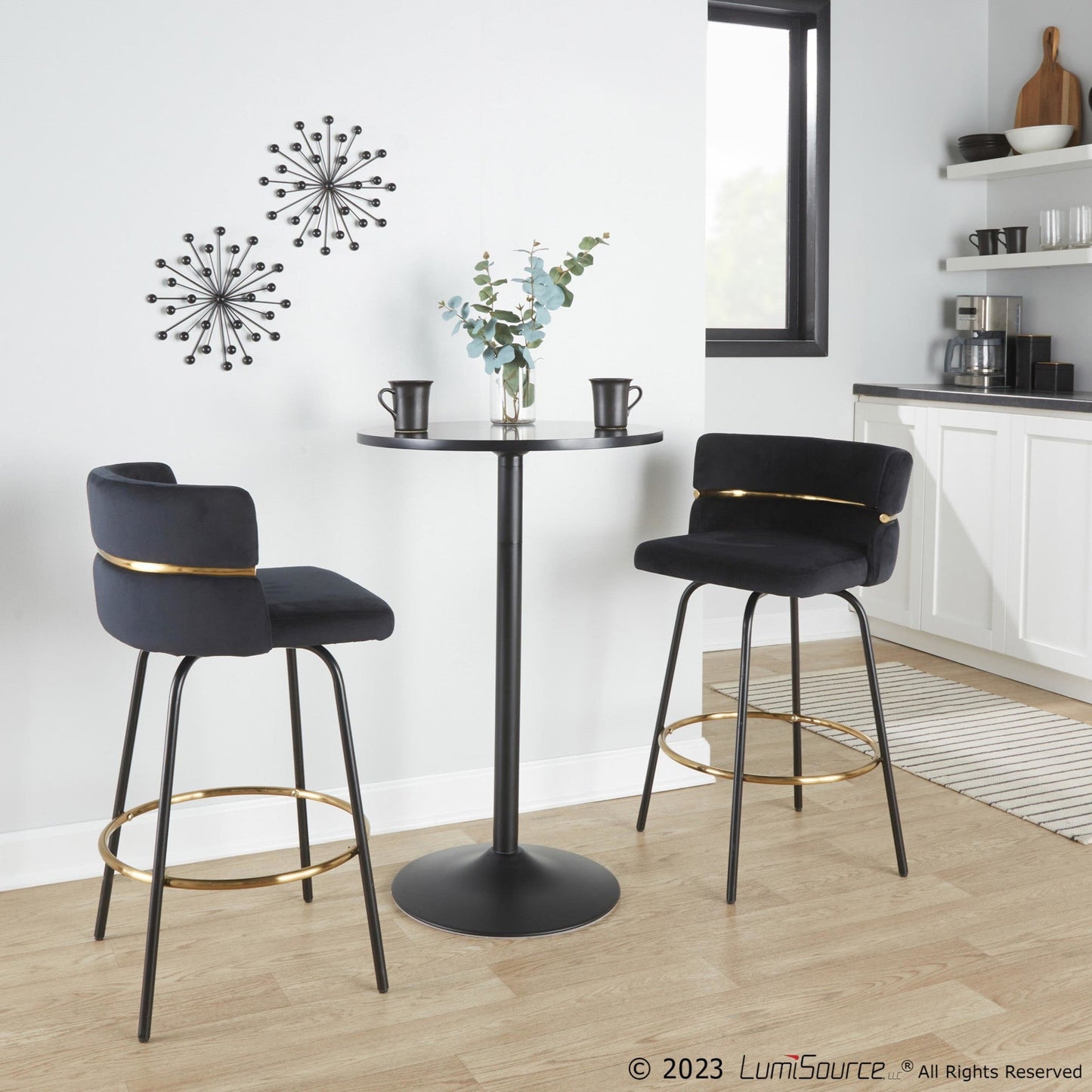 Majestic Office Furniture Claire 26" Fixed-Height Counter Stool - Set of 2