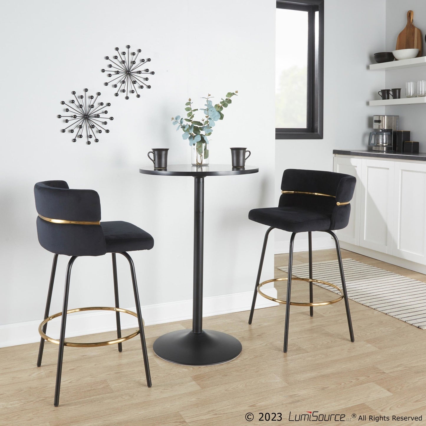 Majestic Office Furniture Claire 26" Fixed-Height Counter Stool - Set of 2
