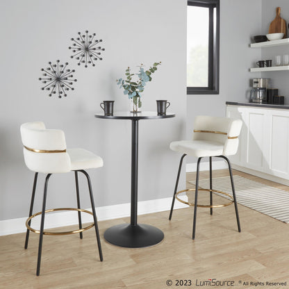 Majestic Office Furniture Claire 26" Fixed-Height Counter Stool - Set of 2