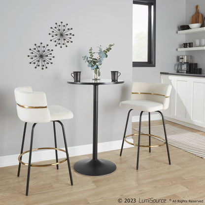 Majestic Office Furniture Claire 26" Fixed-Height Counter Stool - Set of 2