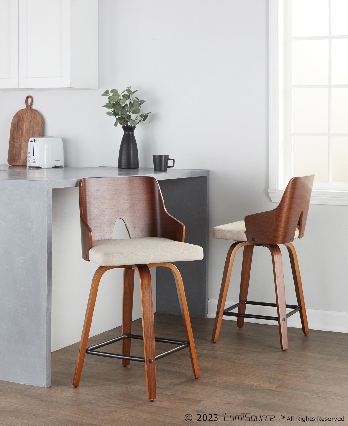 Majestic Office Furniture 24" Fixed-Height Counter Stool - Set of 2