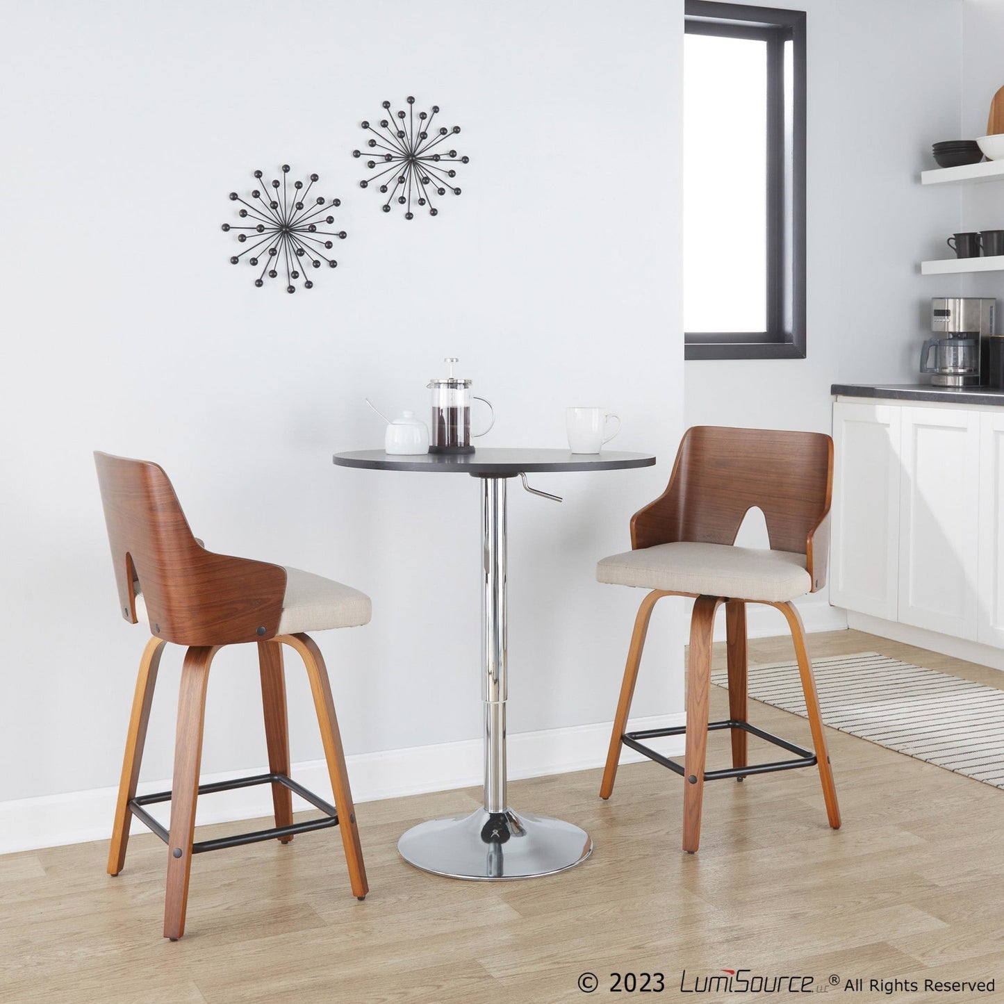 Majestic Office Furniture 24" Fixed-Height Counter Stool - Set of 2