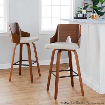 Majestic Office Furniture 30" Fixed-Height Barstool - Set of 2