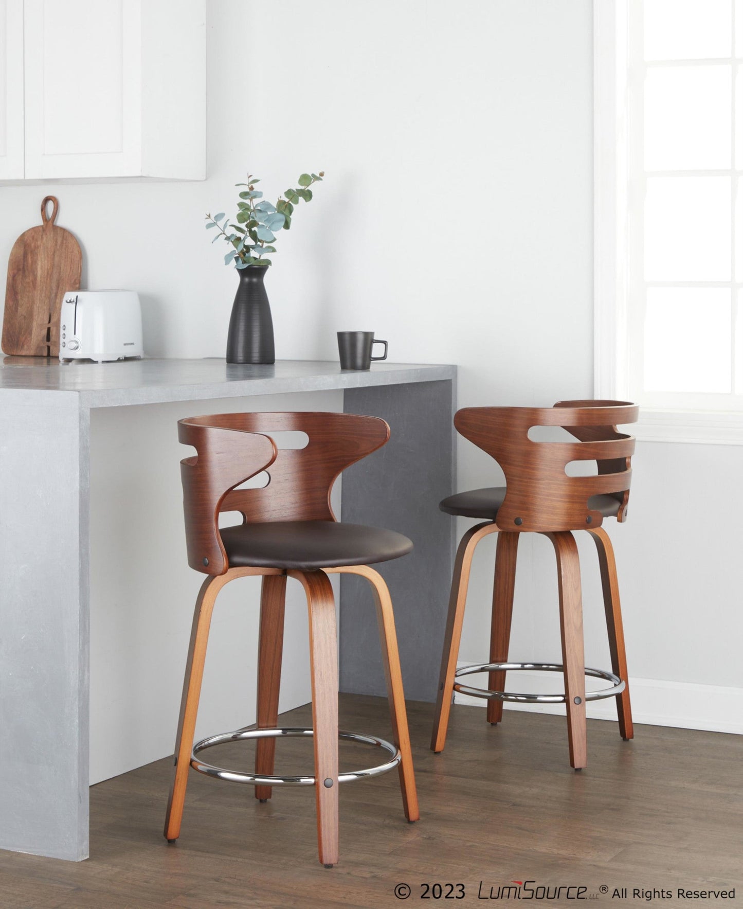 Majestic Office Furniture 24" Fixed-Height Counter Stool - Set of 2