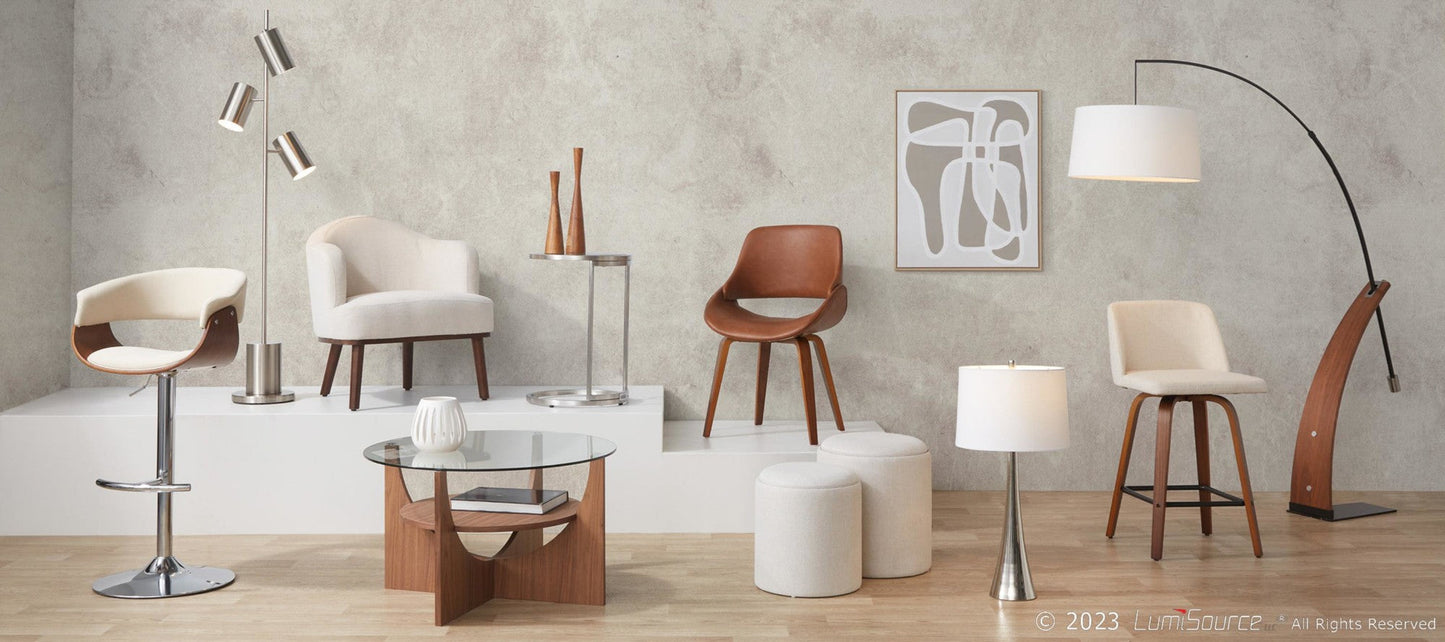 Lumisource Vintage Mod Adjustable Barstool - Set of 2
