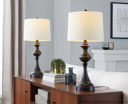 Majestic Office Furniture 29" Metal Table Lamp with Usb - Set of 2