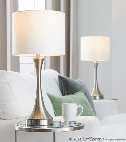 Majestic Office Furniture 25" Metal Table Lamp with Usb - Set of 2