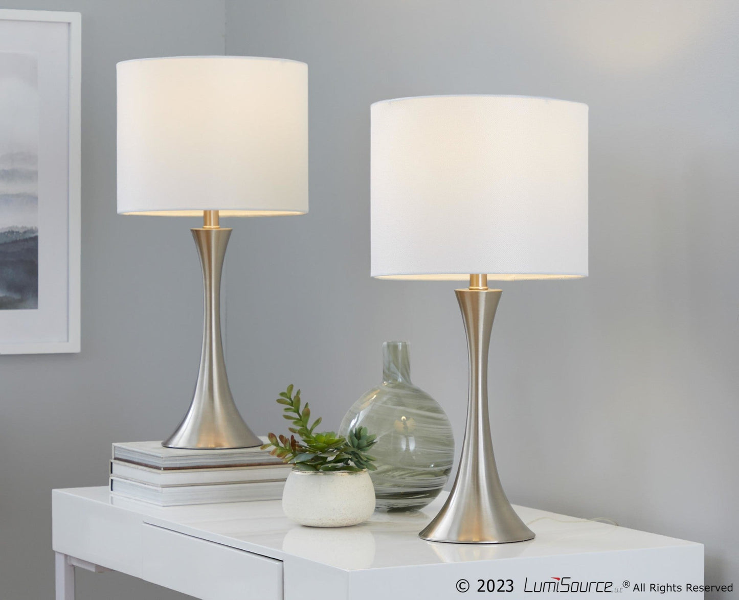 Majestic Office Furniture 24" Metal Table Lamp - Set of 2