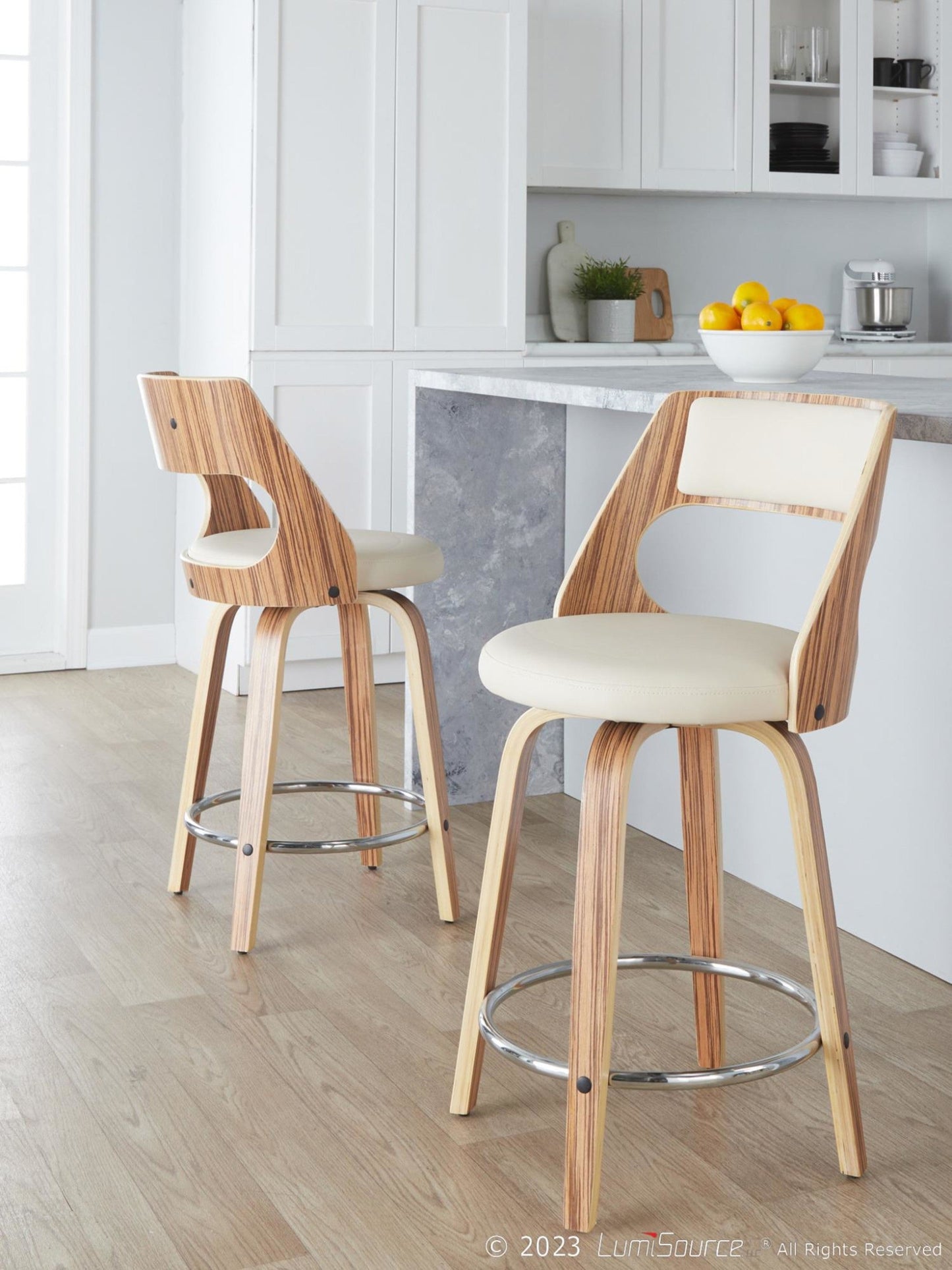 Majestic Office Furniture 24" Fixed-Height Counter Stool - Set of 2