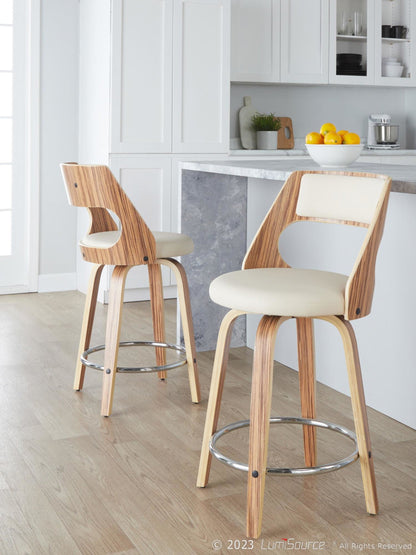 Majestic Office Furniture 24" Fixed-Height Counter Stool - Set of 2