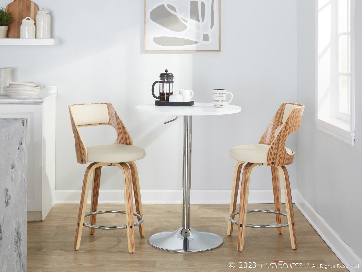 Majestic Office Furniture 24" Fixed-Height Counter Stool - Set of 2