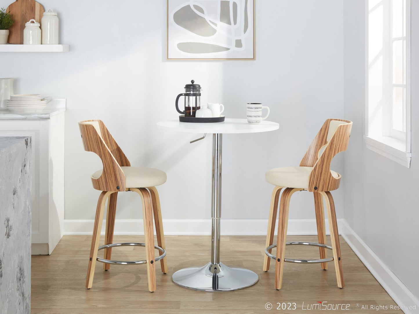 Majestic Office Furniture 24" Fixed-Height Counter Stool - Set of 2