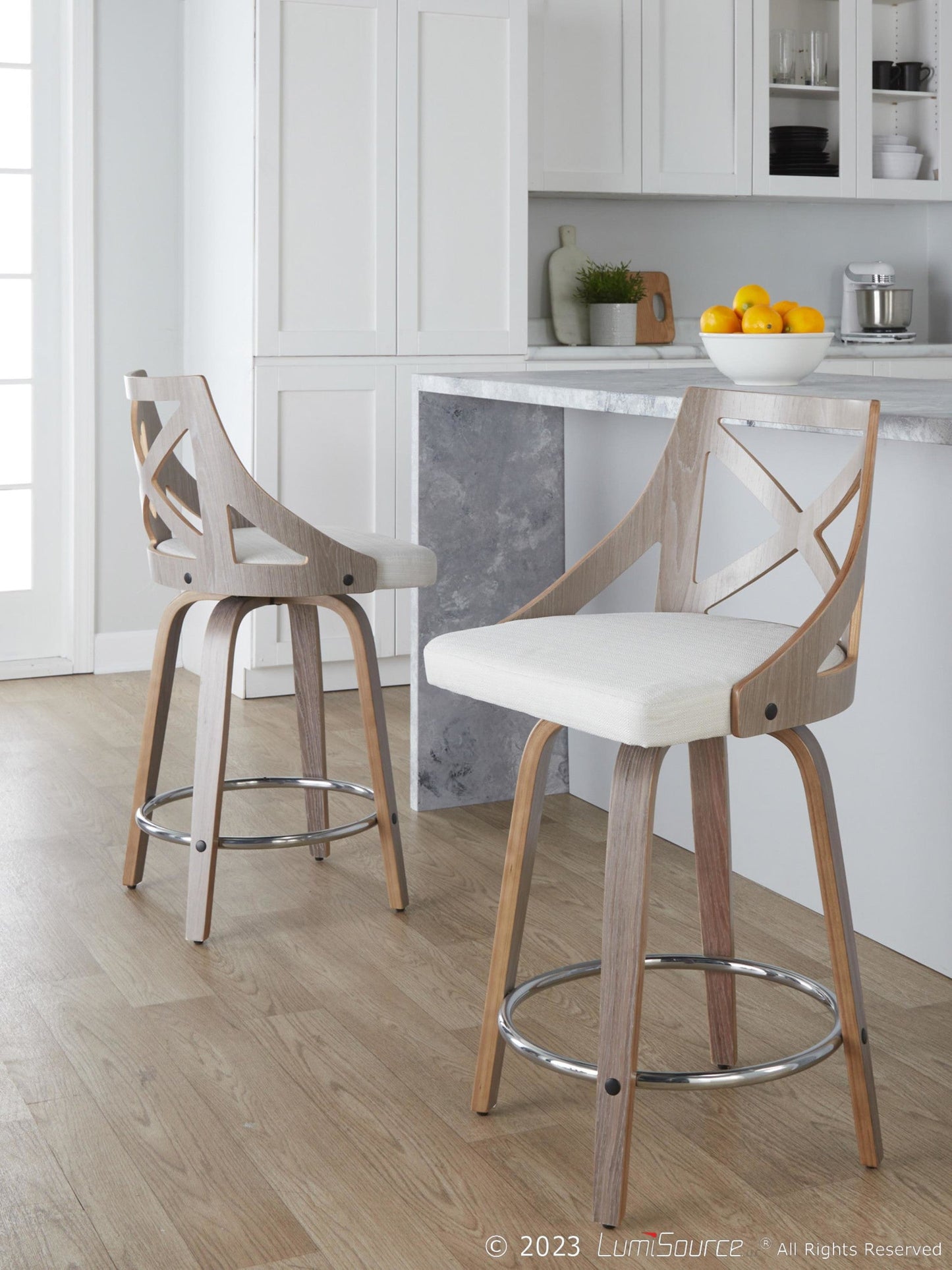 Majestic Office Furniture 24" Fixed-Height Counter Stool - Set of 2