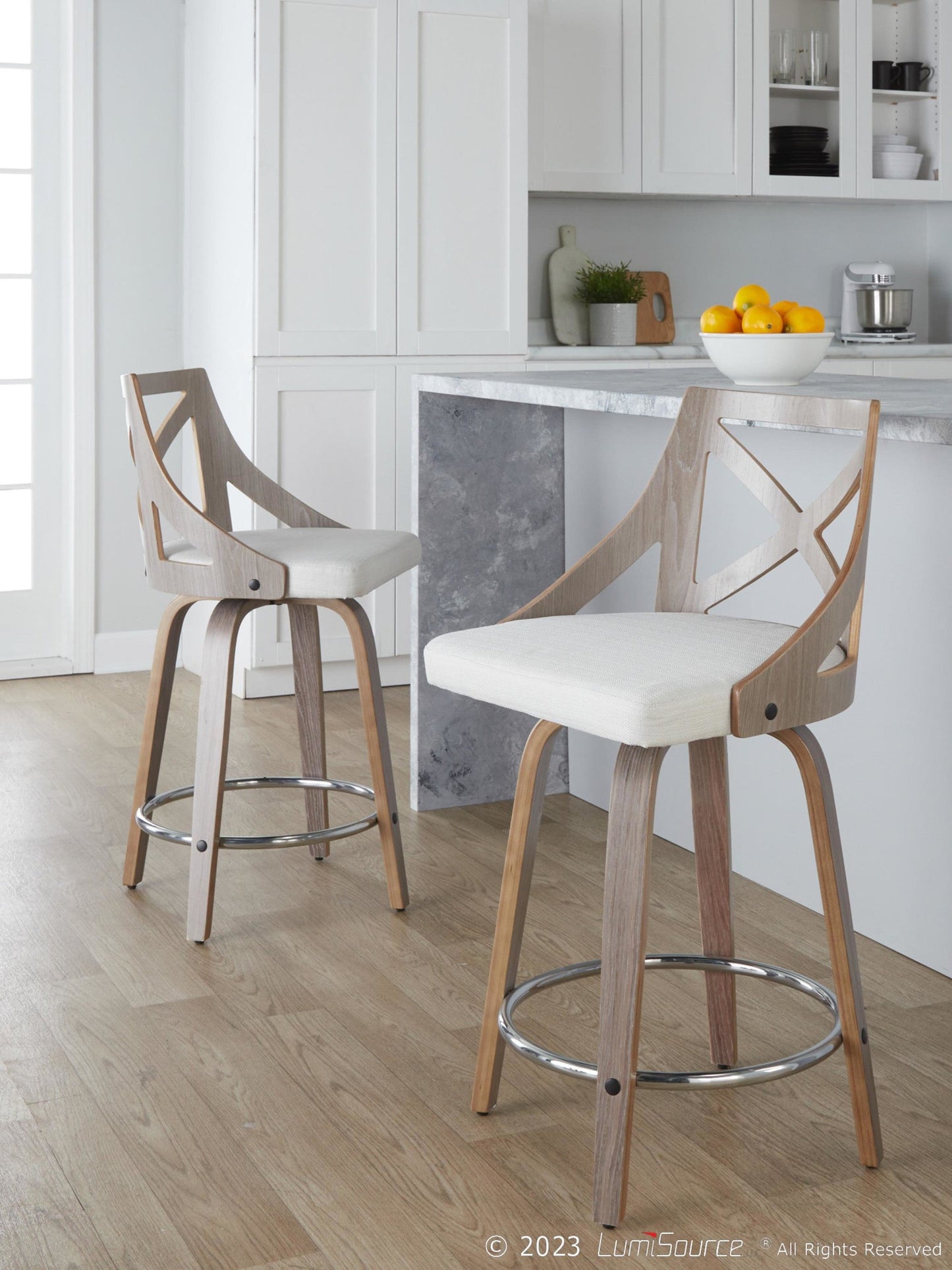 Majestic Office Furniture 24" Fixed-Height Counter Stool - Set of 2