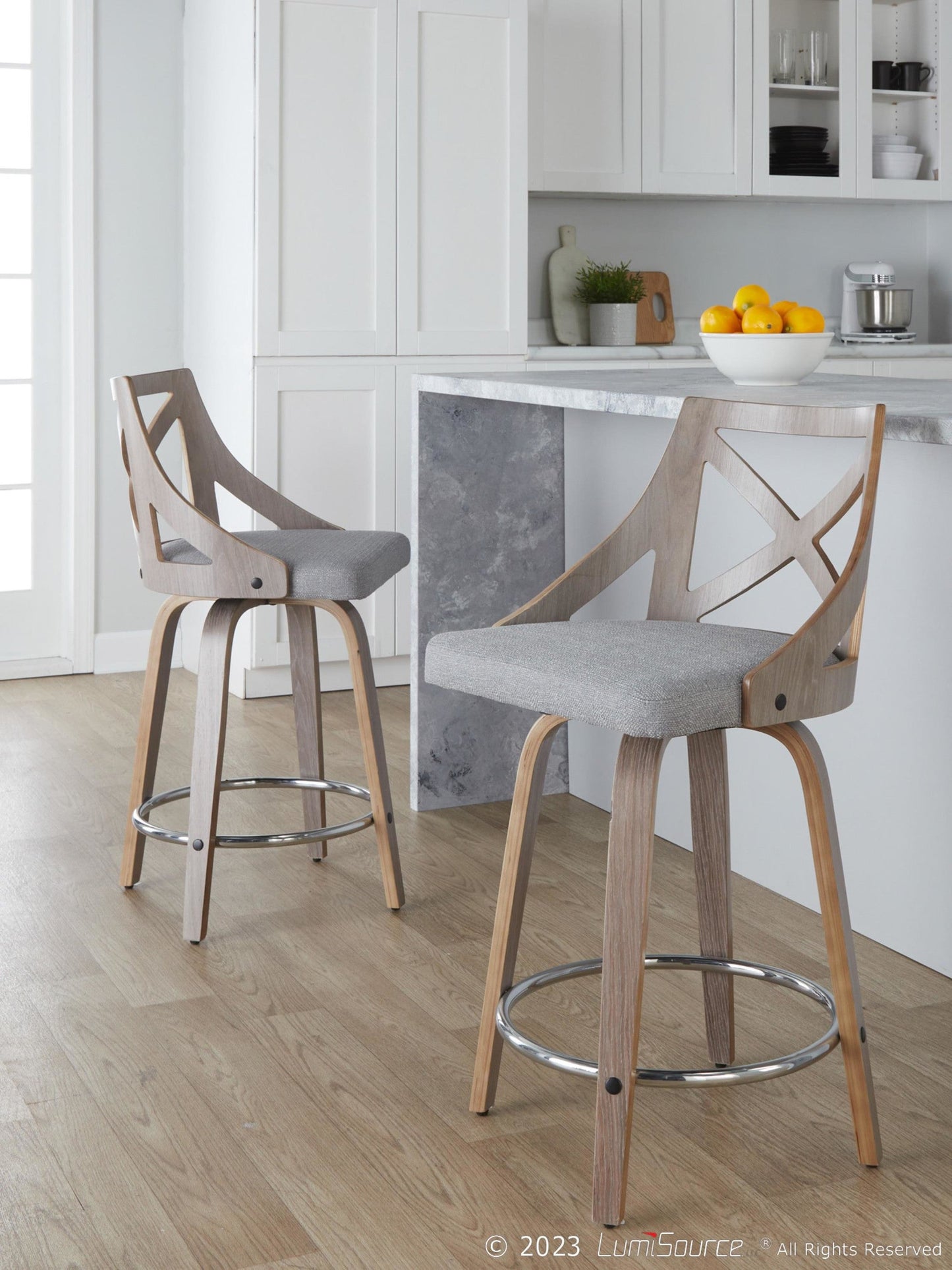 Majestic Office Furniture 24" Fixed-Height Counter Stool - Set of 2