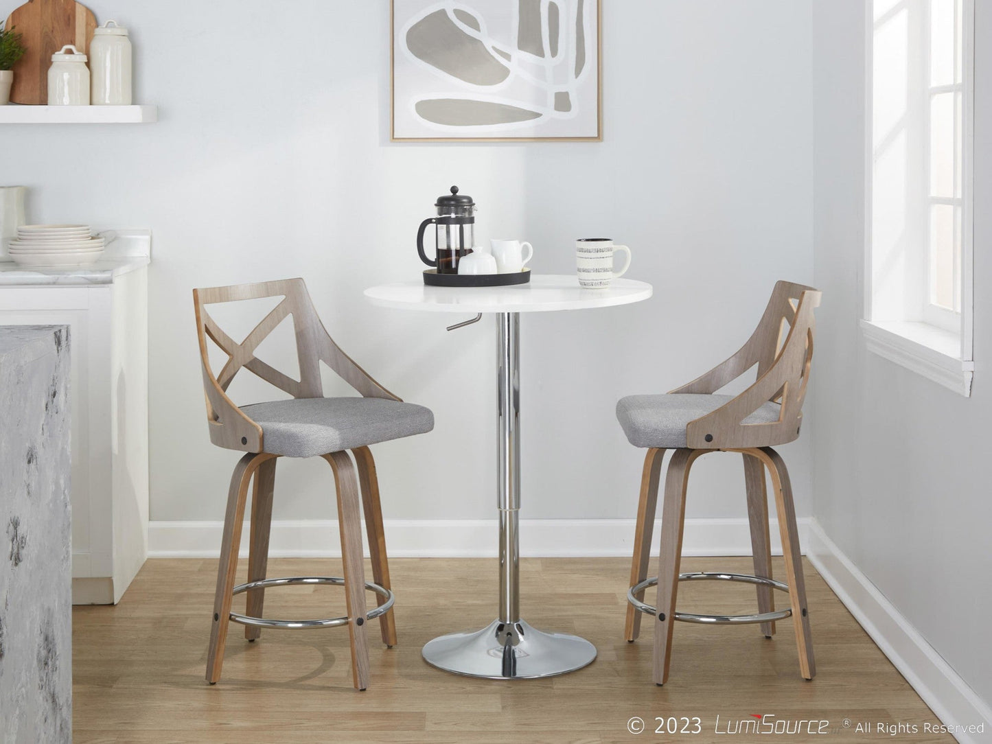 Majestic Office Furniture 24" Fixed-Height Counter Stool - Set of 2