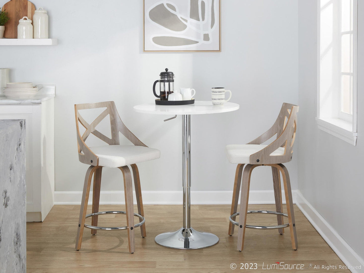 Majestic Office Furniture 24" Fixed-Height Counter Stool - Set of 2