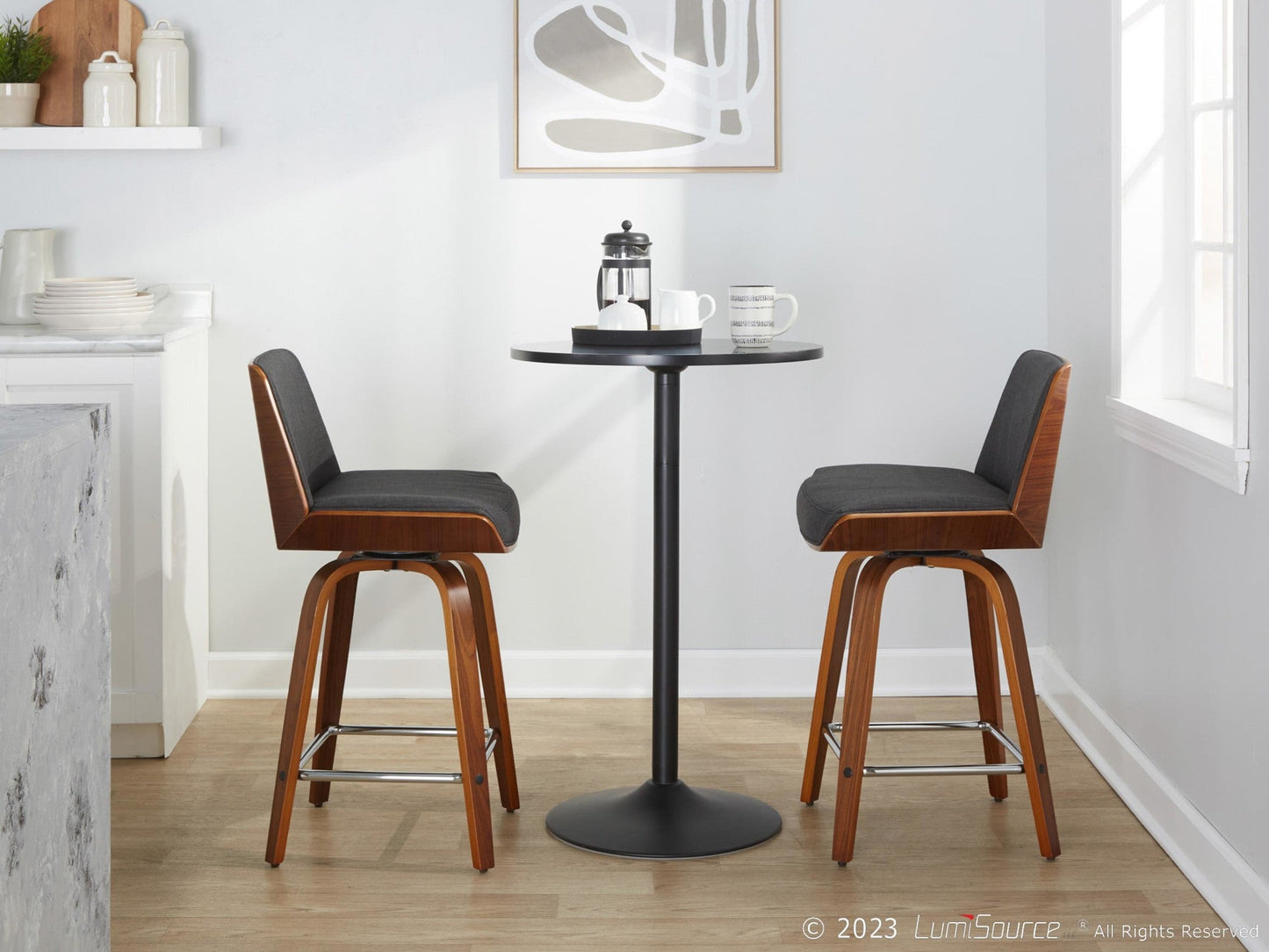 Majestic Office Furniture 24" Fixed-Height Counter Stool - Set of 2