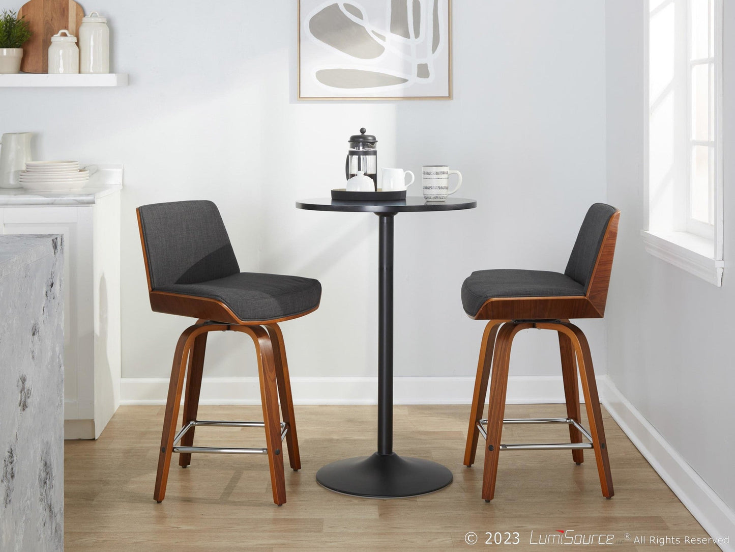 Majestic Office Furniture 24" Fixed-Height Counter Stool - Set of 2