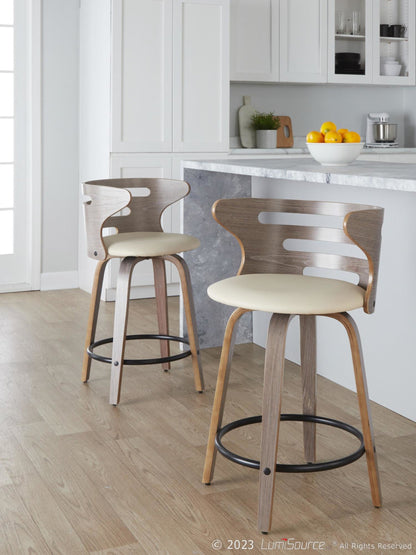 Majestic Office Furniture 24" Fixed-Height Counter Stool - Set of 2