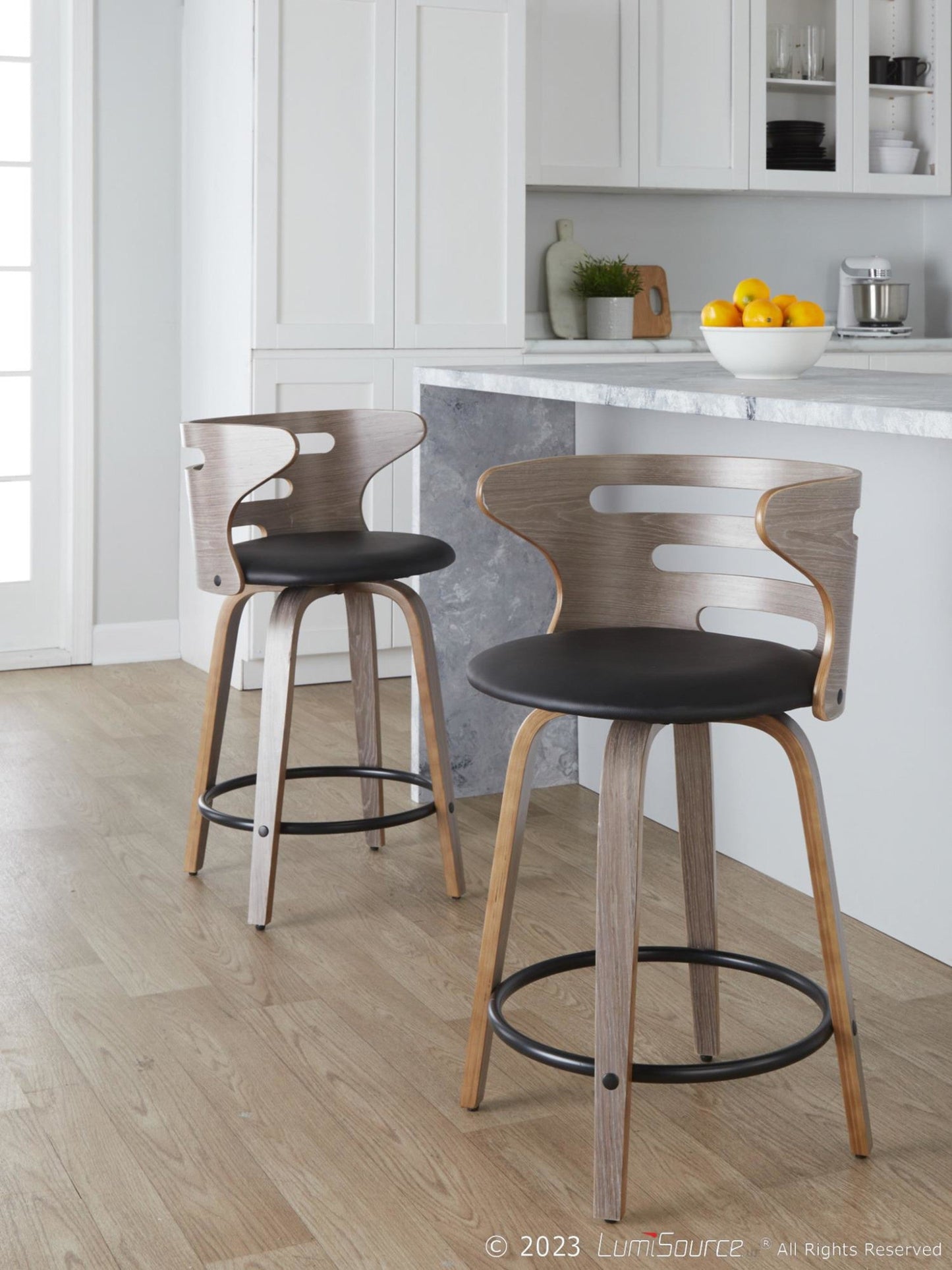 Majestic Office Furniture 24" Fixed-Height Counter Stool - Set of 2