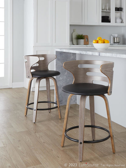 Majestic Office Furniture 24" Fixed-Height Counter Stool - Set of 2