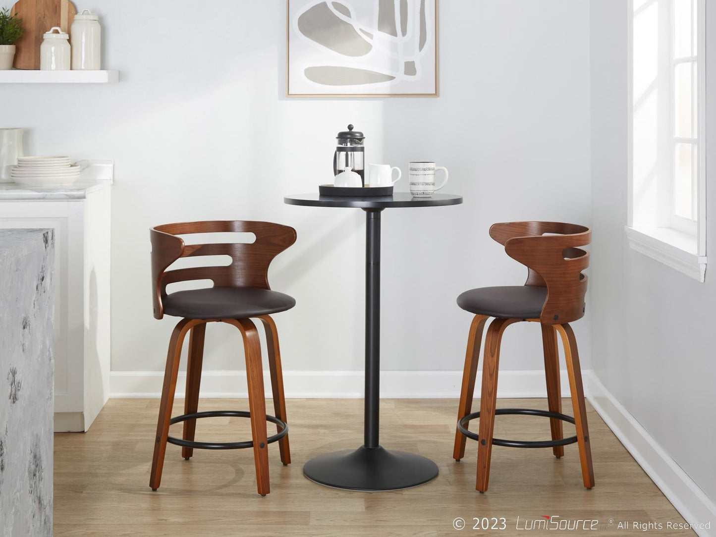 Majestic Office Furniture 24" Fixed-Height Counter Stool - Set of 2