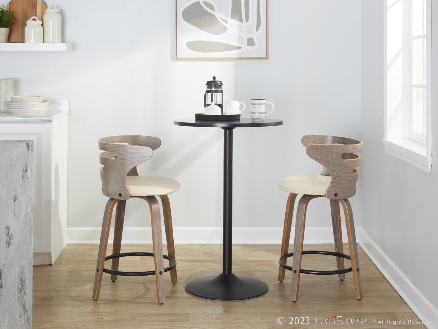 Majestic Office Furniture 24" Fixed-Height Counter Stool - Set of 2