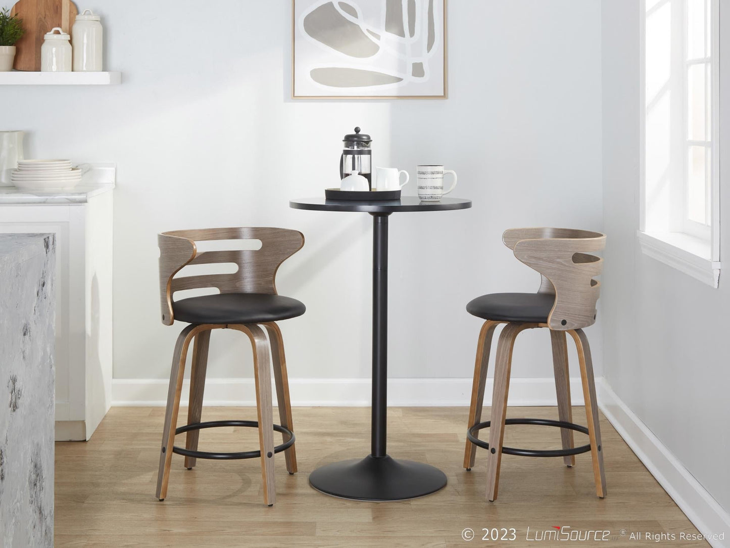 Majestic Office Furniture 24" Fixed-Height Counter Stool - Set of 2