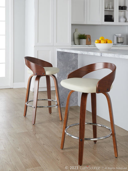 Majestic Office Furniture 26" Fixed-Height Counter Stool - Set of 2