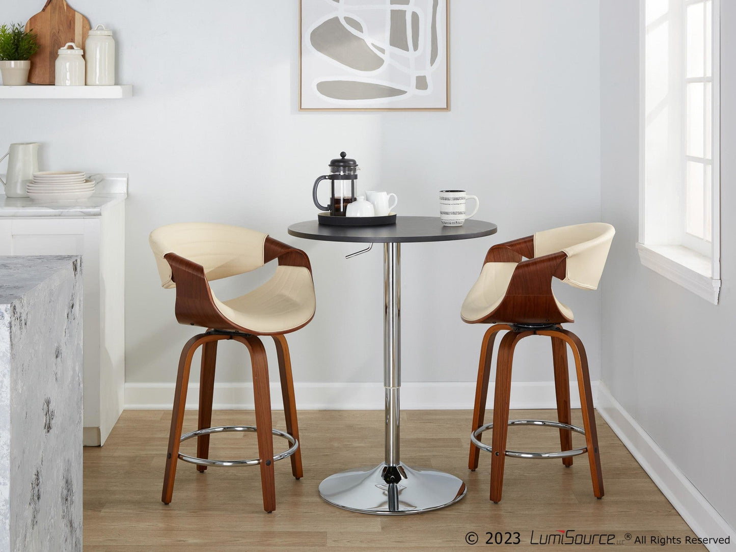 Majestic Office Furniture 24" Fixed-Height Counter Stool - Set of 2