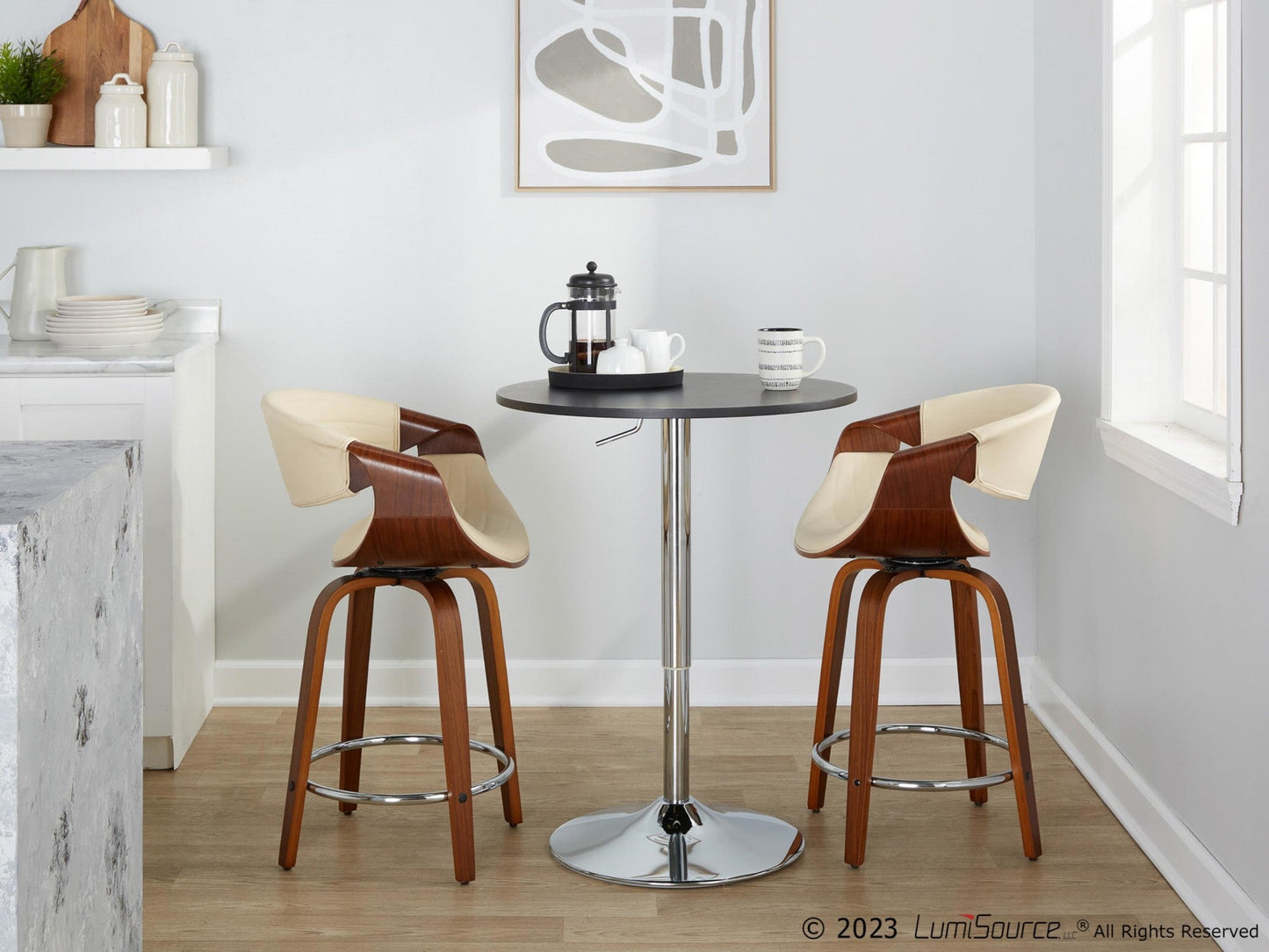 Majestic Office Furniture 24" Fixed-Height Counter Stool - Set of 2