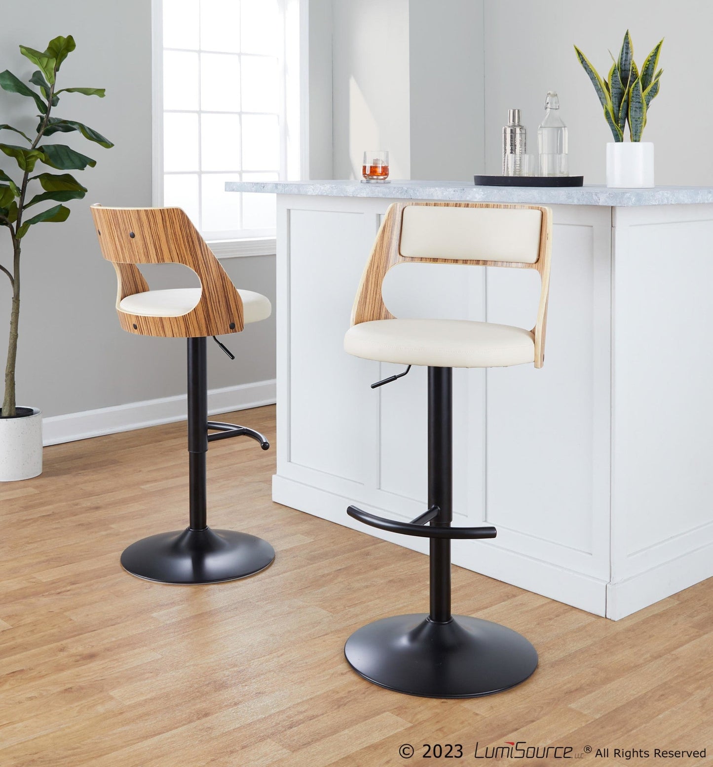 Majestic Office Furniture Adjustable Barstool - Set of 2