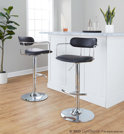 Majestic Office Furniture Adjustable Barstool - Set of 2